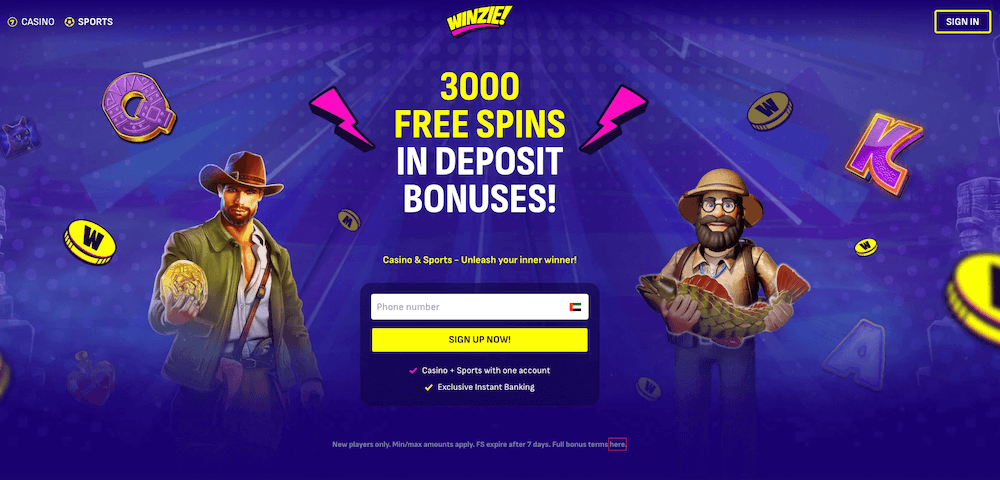 Winzie casino freespins