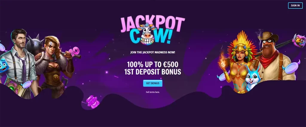 Jackpot Cow Casino Bonus