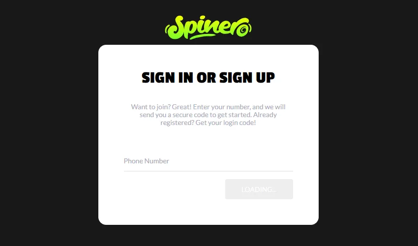 Spinero casino registrering. Spinero Sign in or sign up. Want to join? Great! Enter your number, and we will send you a secure code to get started. Already registered? Get your login code! Phone number. Loading...
