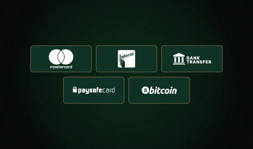 Ritzo casino betalningsmetoder. Mastercard, Interac, Bank transfer, Paysafecard, Bitcoin.
