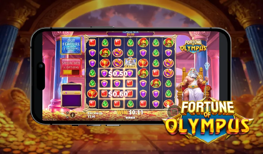 Snatch casino mobilcasino. Buy feature 2 options, Fortune of Olympus. Special bets 4 options. Tumble win $1.10. Scatter. $0.50. $0.60. i, Pragmatic Play, credit: $99,990.00, Bet: $2.00. Win: $0.11 Winner