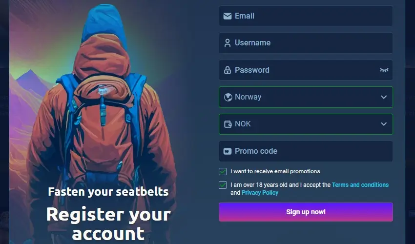 Wintopia casino registrering. Email, username, password, Norway, NOK, Promo code, I want to receive email promotions, I am over 18 years old and I accept the terms and conditions and Privacy policy. Fasten your seatbelts, register your account. Sign up now!