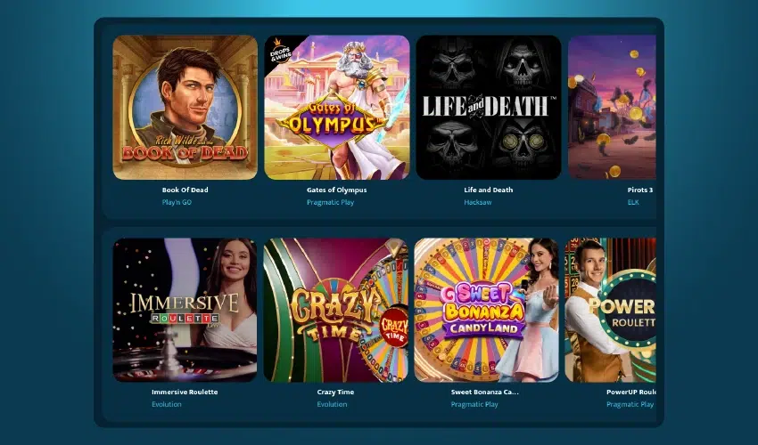 Rich moose casino spelutbud. Rich Wilde Book of Dead Play'n Go, Gates of Olympus, Pragmatic Play, Life and Death, Hacksaw, Pirots 3, ELK, Immersive Roulette, Evolution, Crazy Time, Evolution, Sweet Bonanza Candyland, Pragmatic Play, Power Roulette, Pragmatic Play