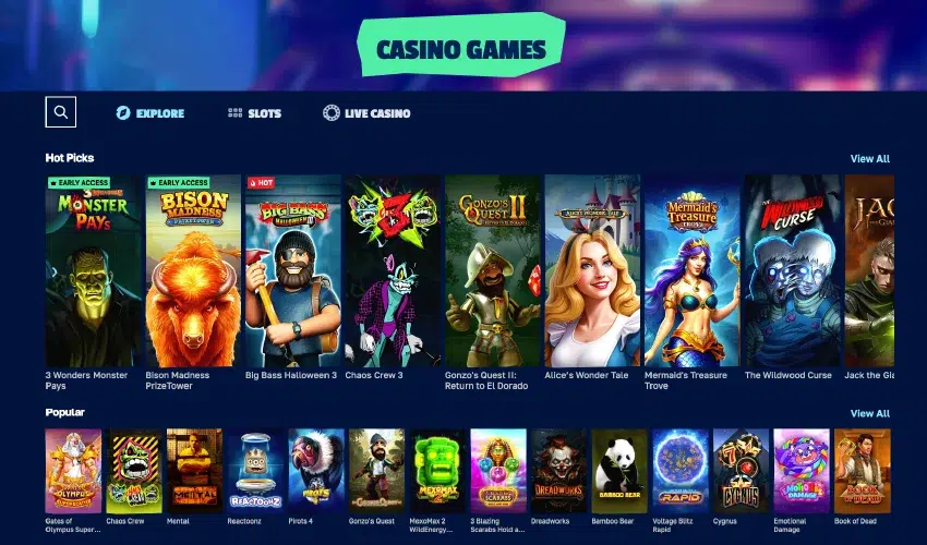 Arctic casino spelutbud - Casino Games, Hot Picks, Explore, Slots, Live casino, View all, Early access, 3 Wonders Monster pays, Early access, Bison Madness Prize Tower, Hot, Big Bass Halloween 3, Chaos Crew 3, Gonzo's Quest II: Return to El Dorado, Alice's Wonder Tale, Mermaid's Treasure Trove, The Wildwood Curse, Jack the... Popular 