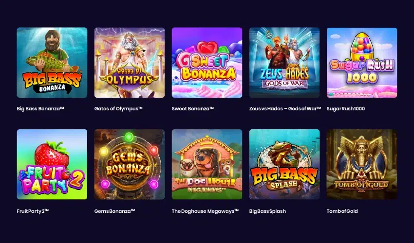 Shokki casino spelutbud. Big Bass Bonanza, Gates of Olympus, Sweet Bonanza, Zeus vs Hades - Gods of War, Sugar Rush 1000, Fruit Party 2, Gems Bonanza, The Doghouse Megaways, Big Bass Splash, Tomb of Gold
